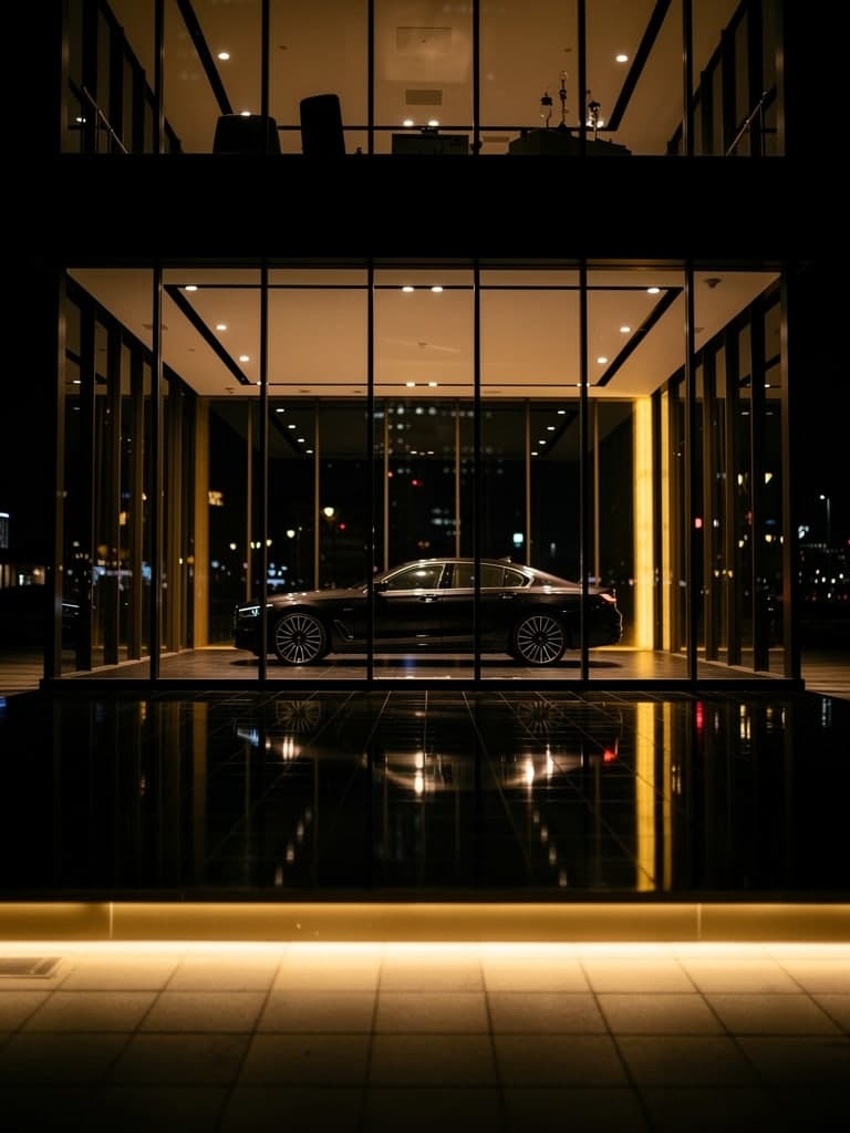Car showroom, DALI-2 lighting design